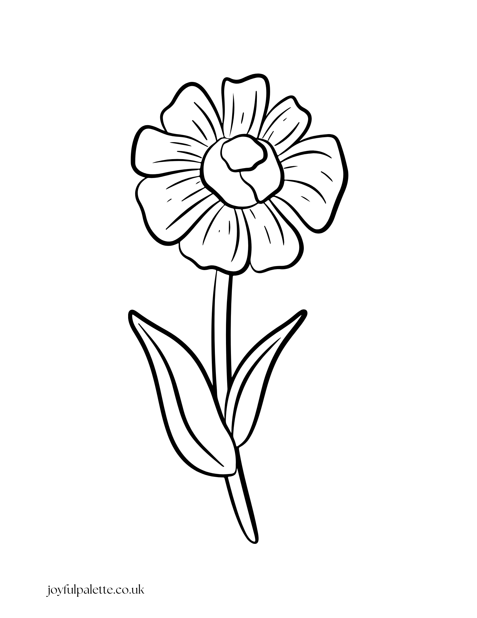 Preschool Flower Coloring Page