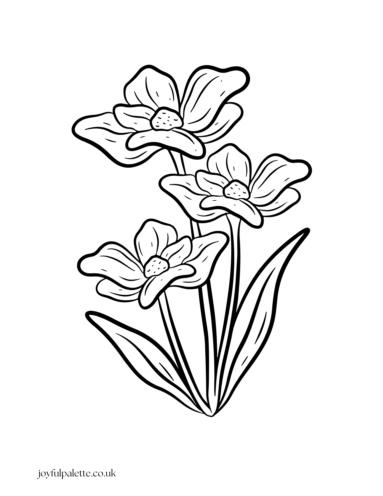 Easy Flower Coloring Page