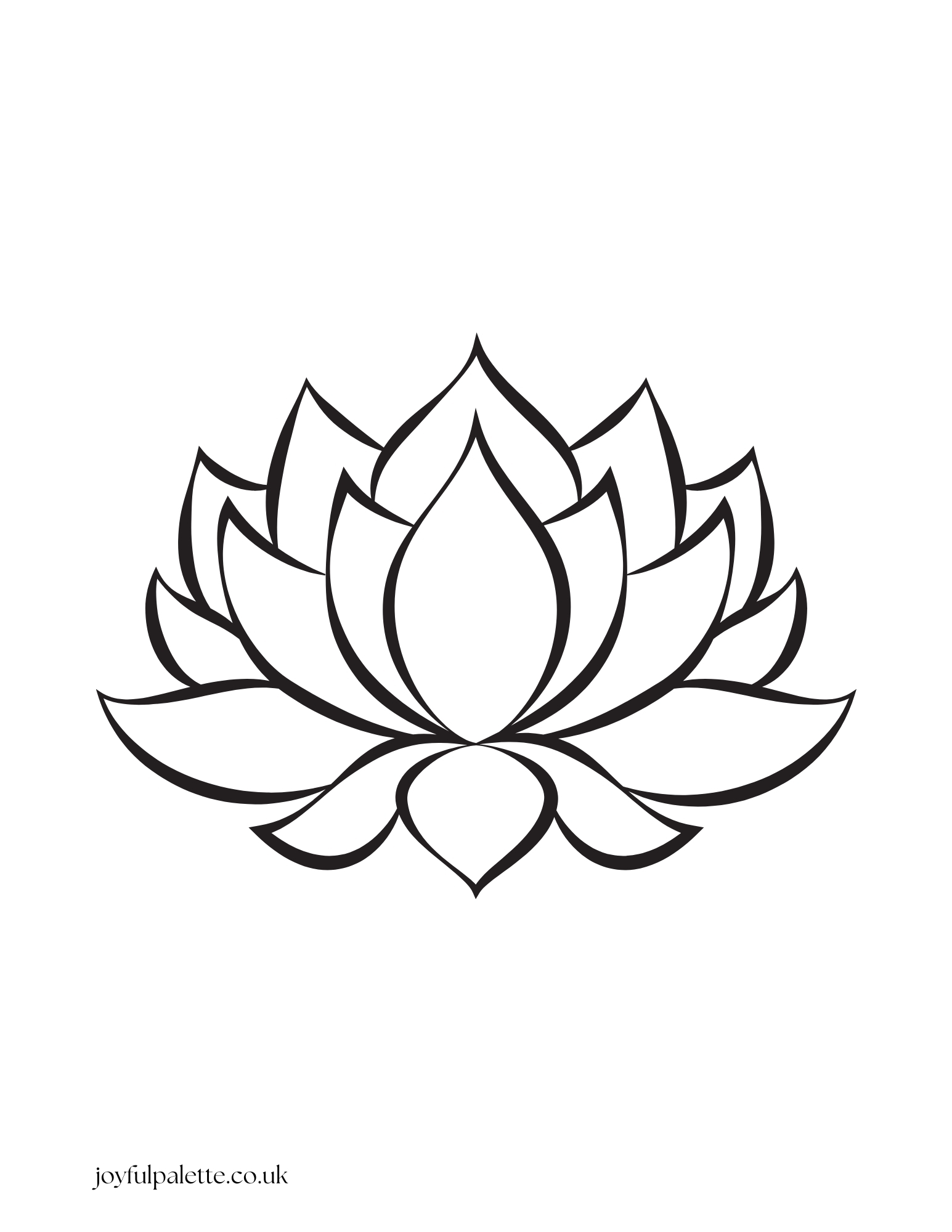 Lotus Flower Coloring Page