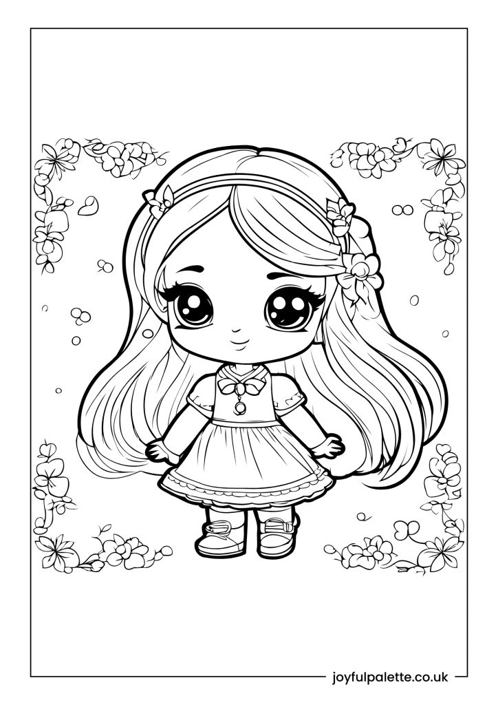 Cute Princess Coloring Page