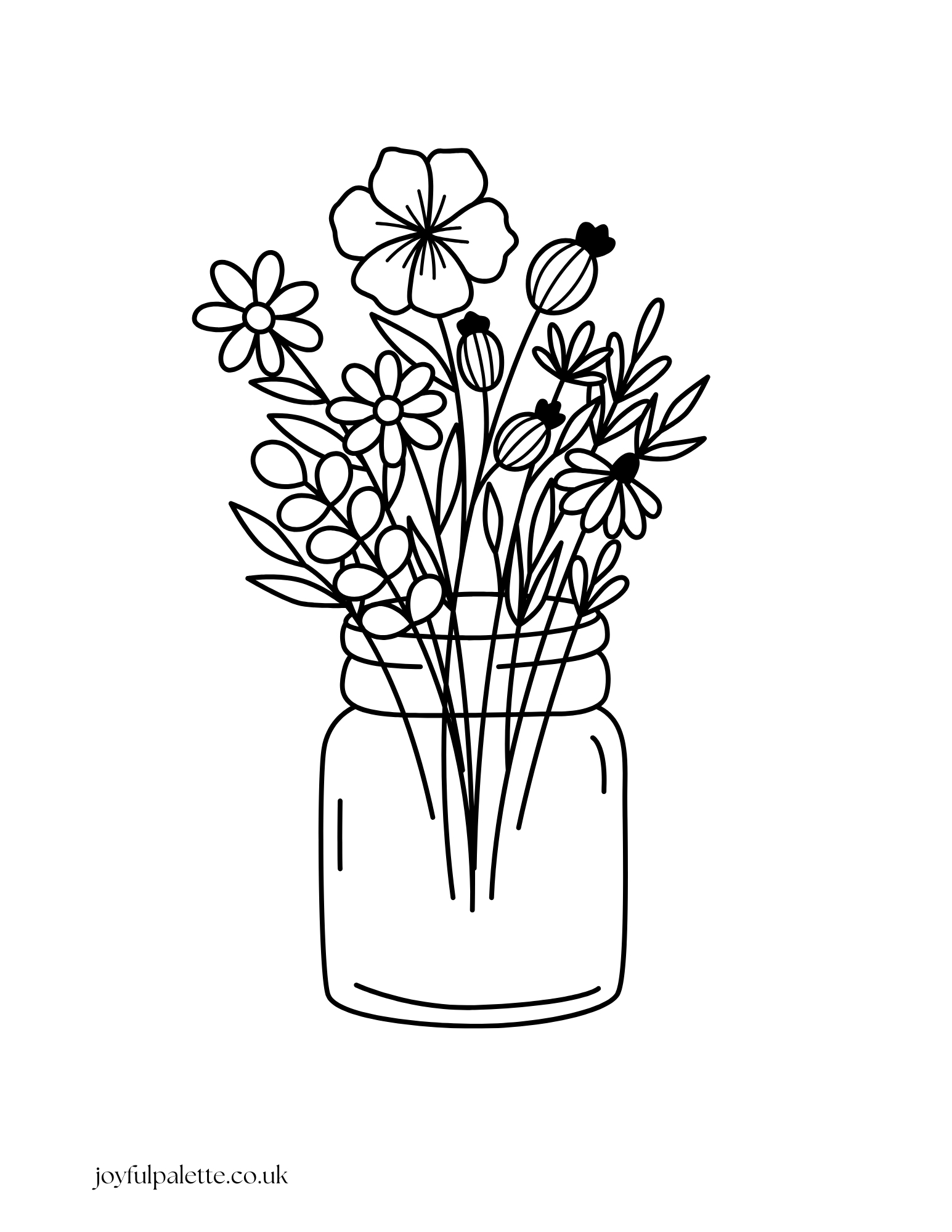 Flower Bouquet in a Jar