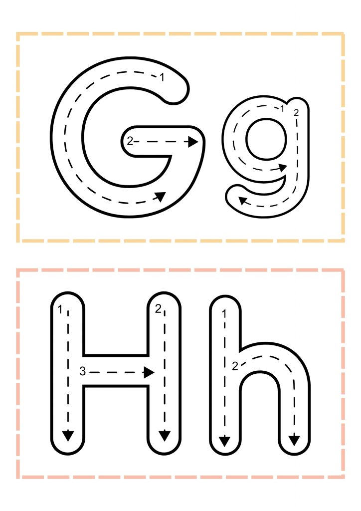 Letter G and H Printable PDF