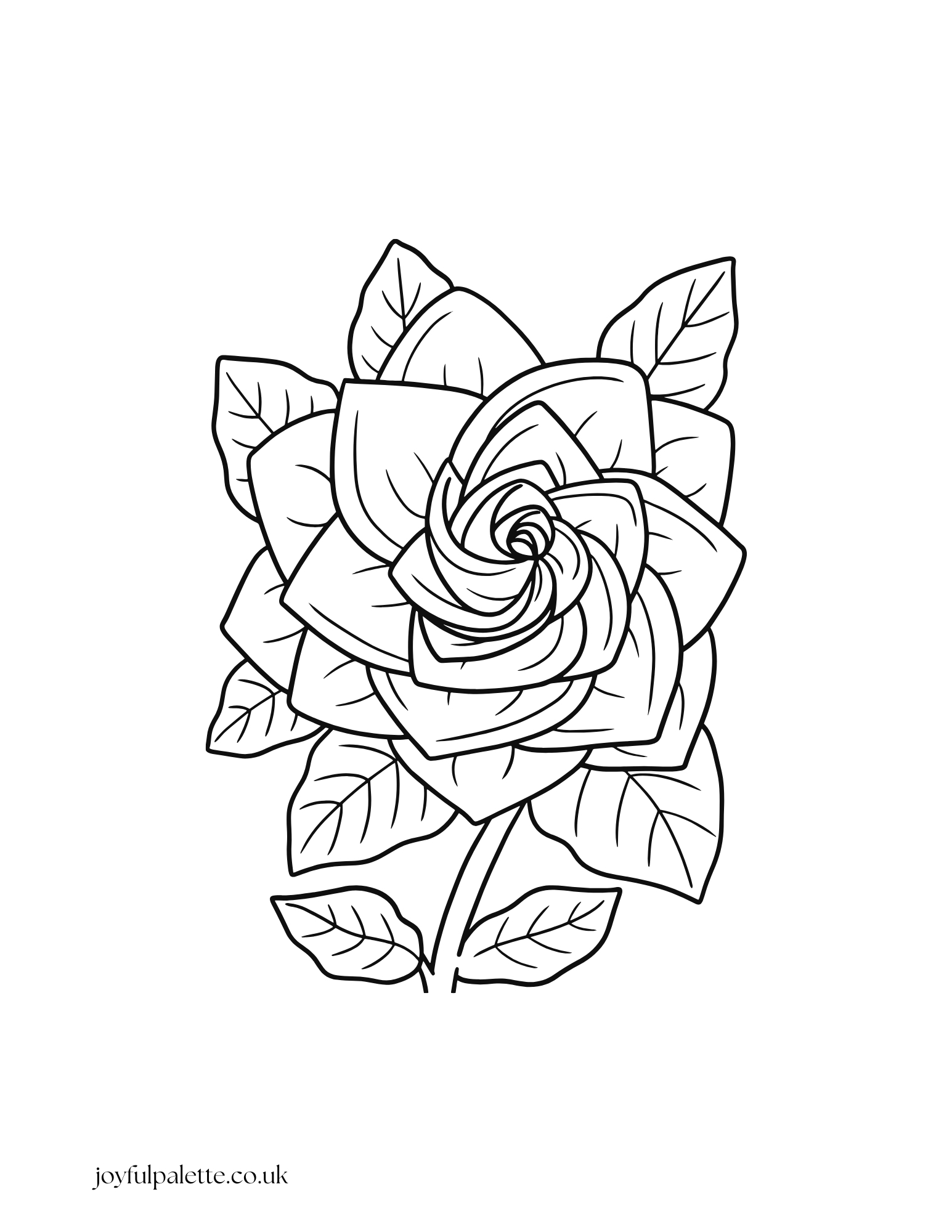  Easy Flower Coloring Page