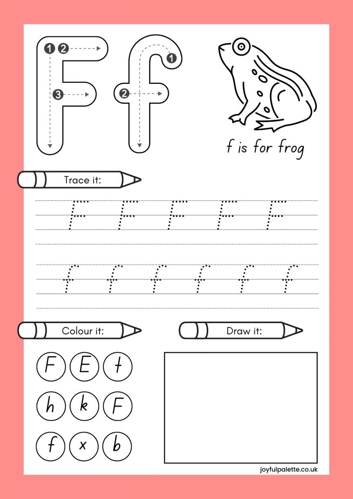 Practice Tracing Letter F