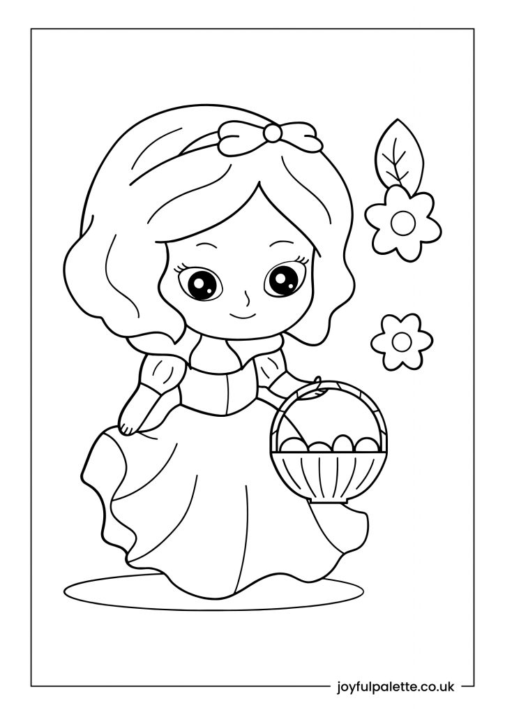 Simple Princess Coloring Page