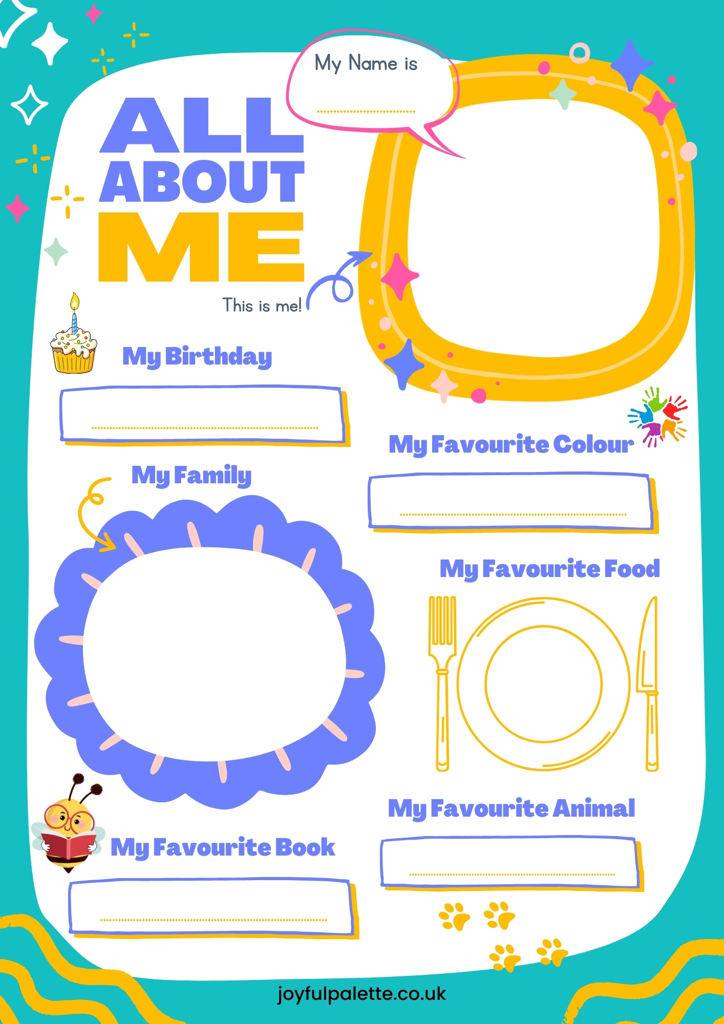 all about me worksheet pdf