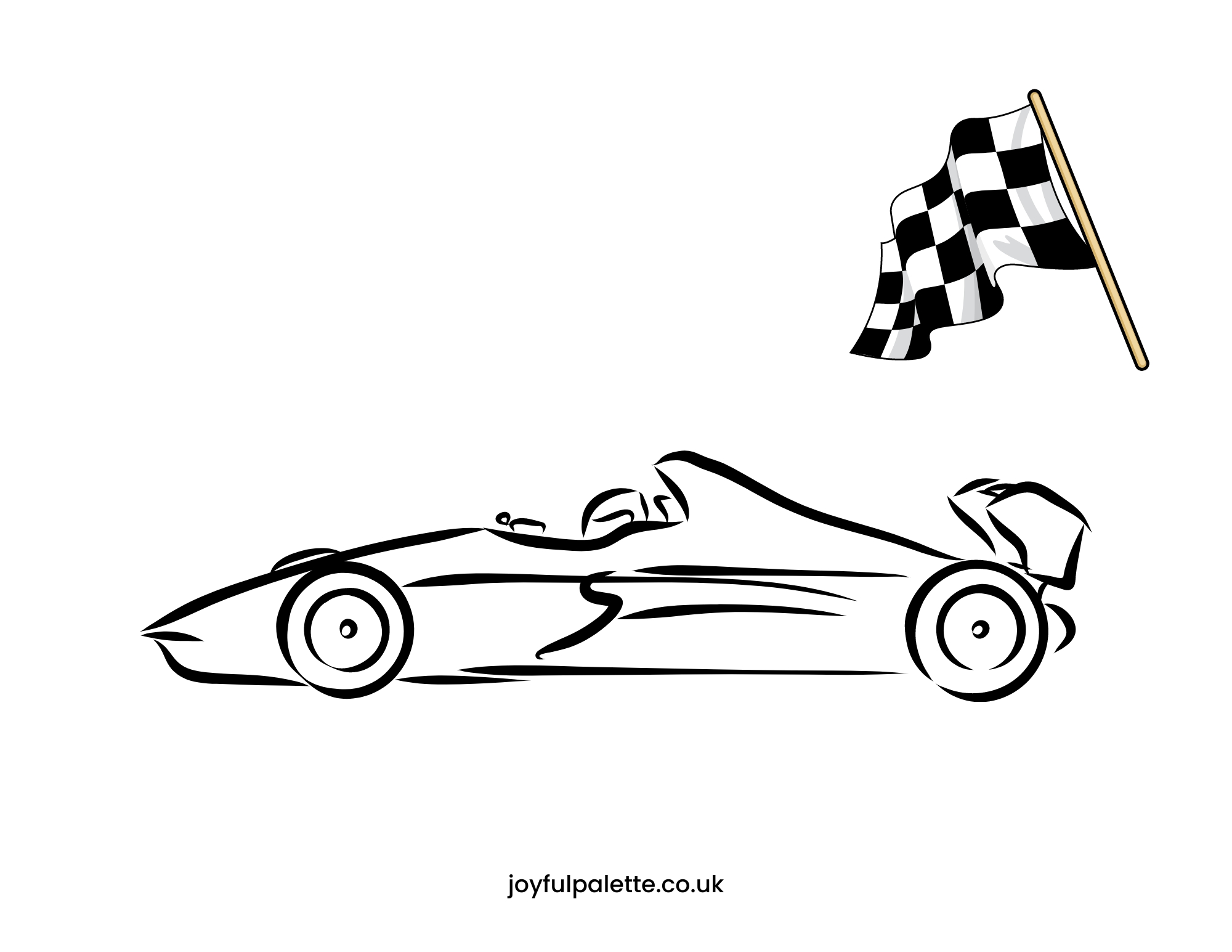 Perfect Race Car Coloring Page