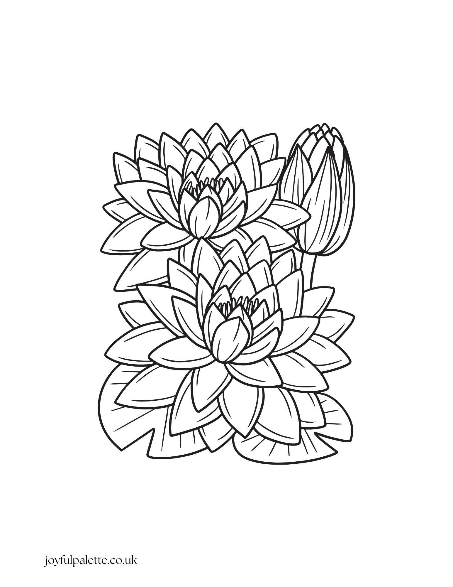 Large Flower Coloring Page