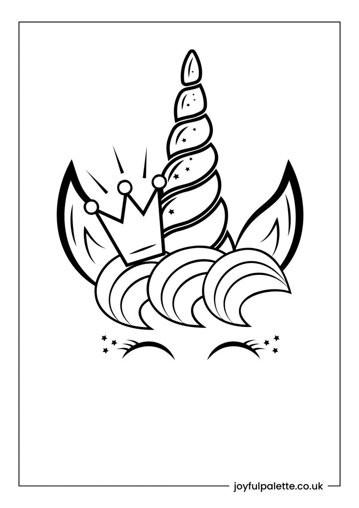 easy unicorn coloring pages