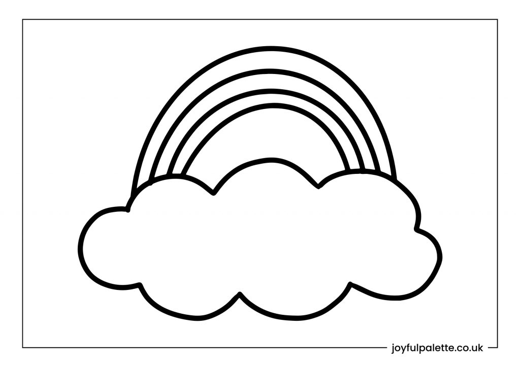 Simple Rainbow Coloring Page 