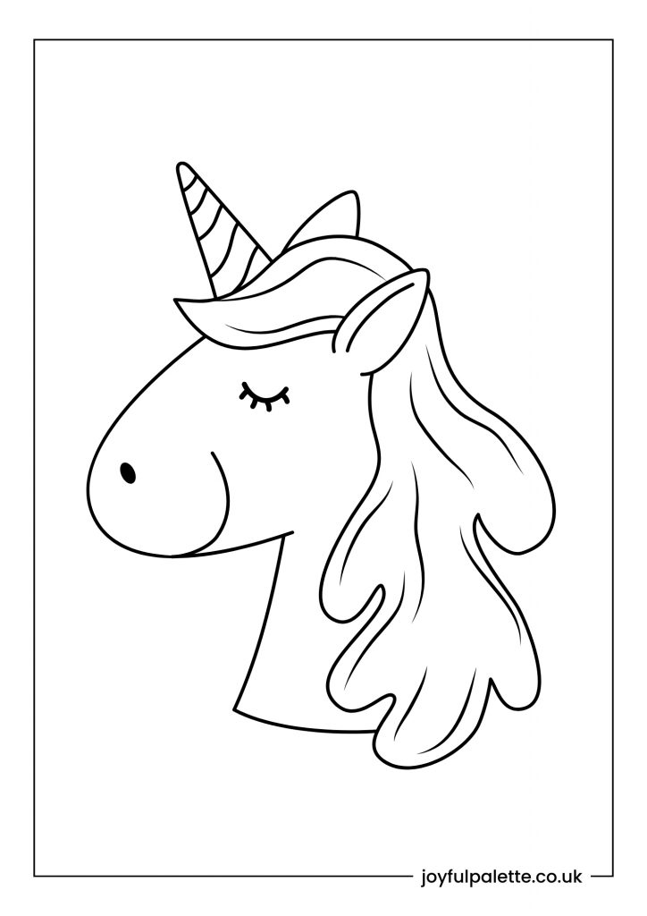 cute easy unicorn coloring pages