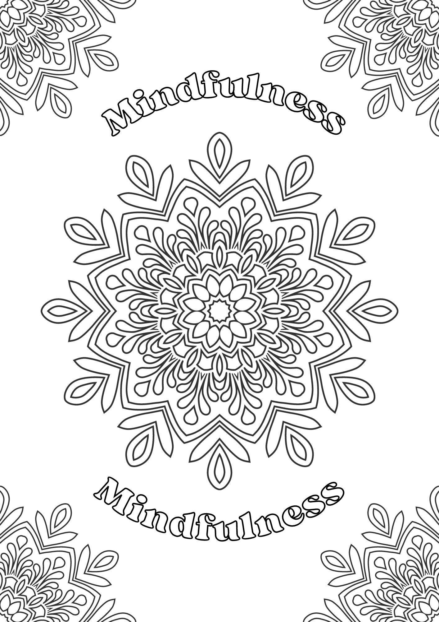 Mindfulness Mandala Coloring Sheet