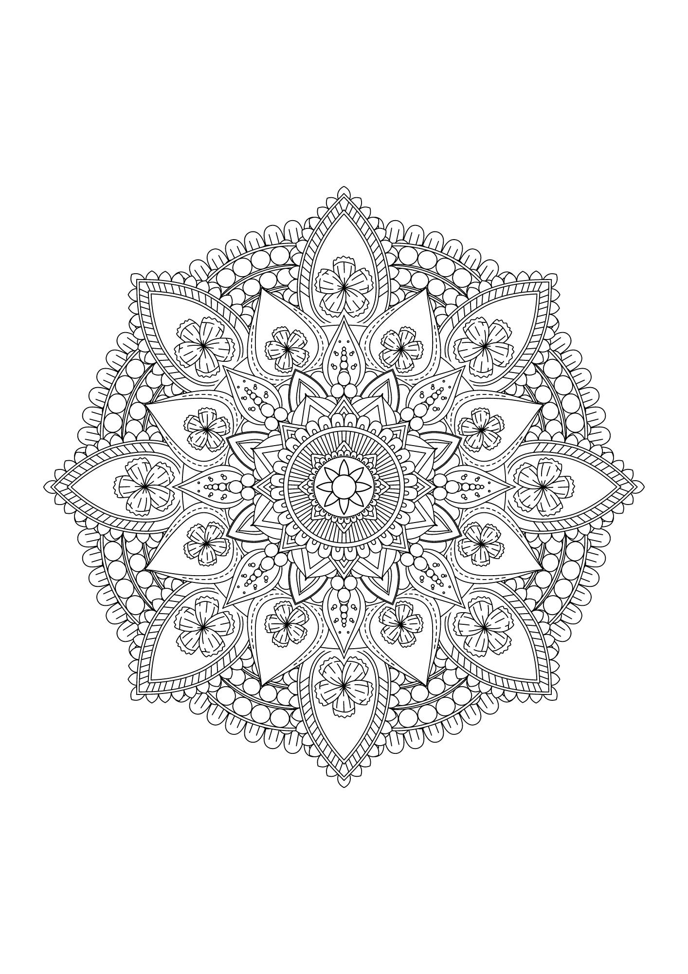 Flower-shaped Mandala PDF