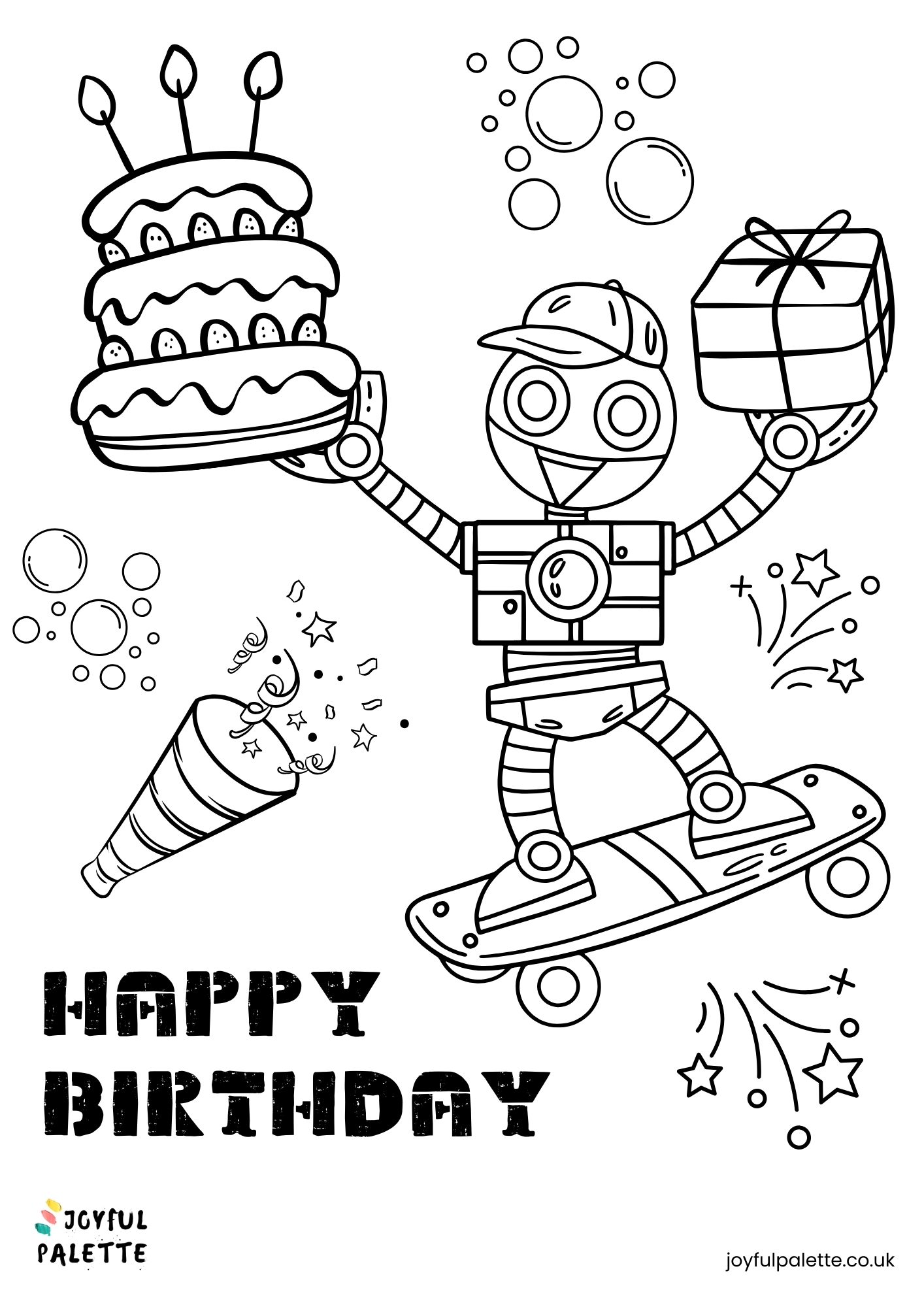 Happy Birthday Coloring Pages Boy