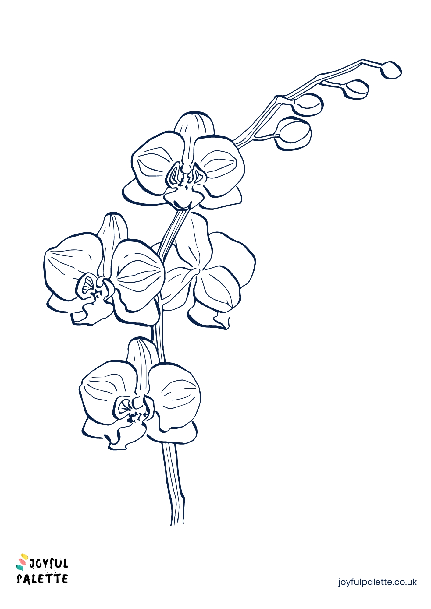 Easy Flower Coloring Page