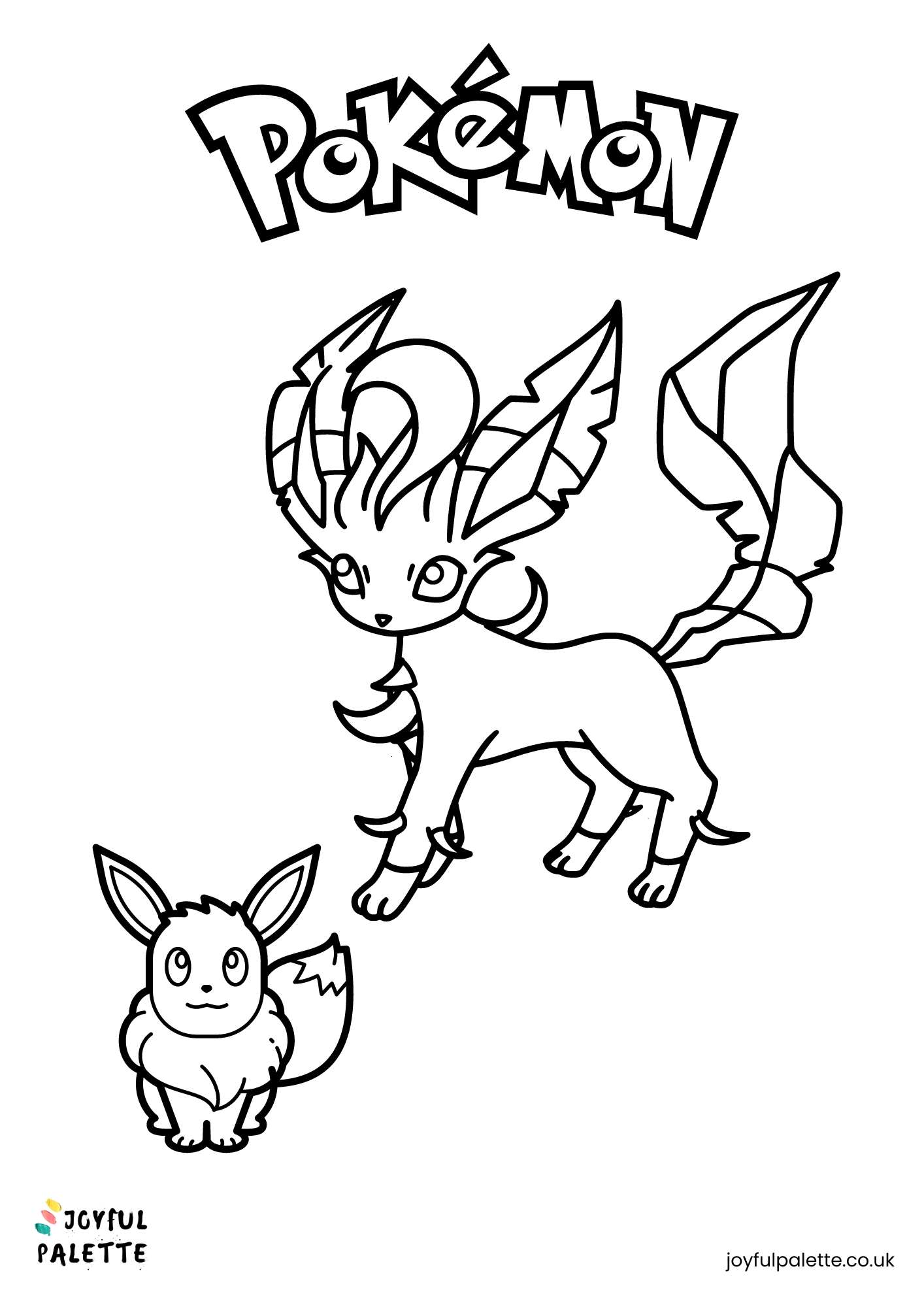Eevee and Leafeon coloring sheets