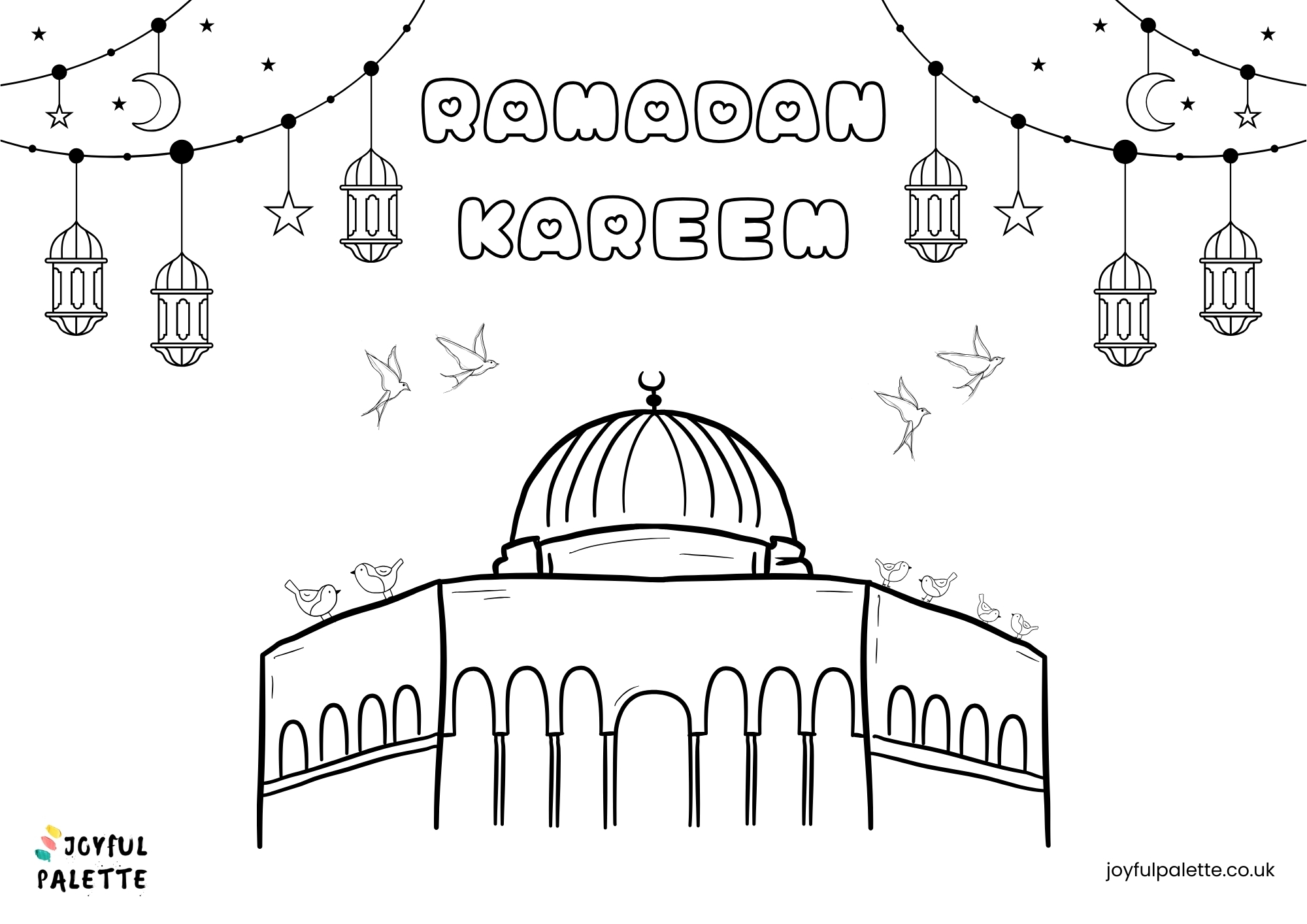 Ramadan Kareem Coloring Page