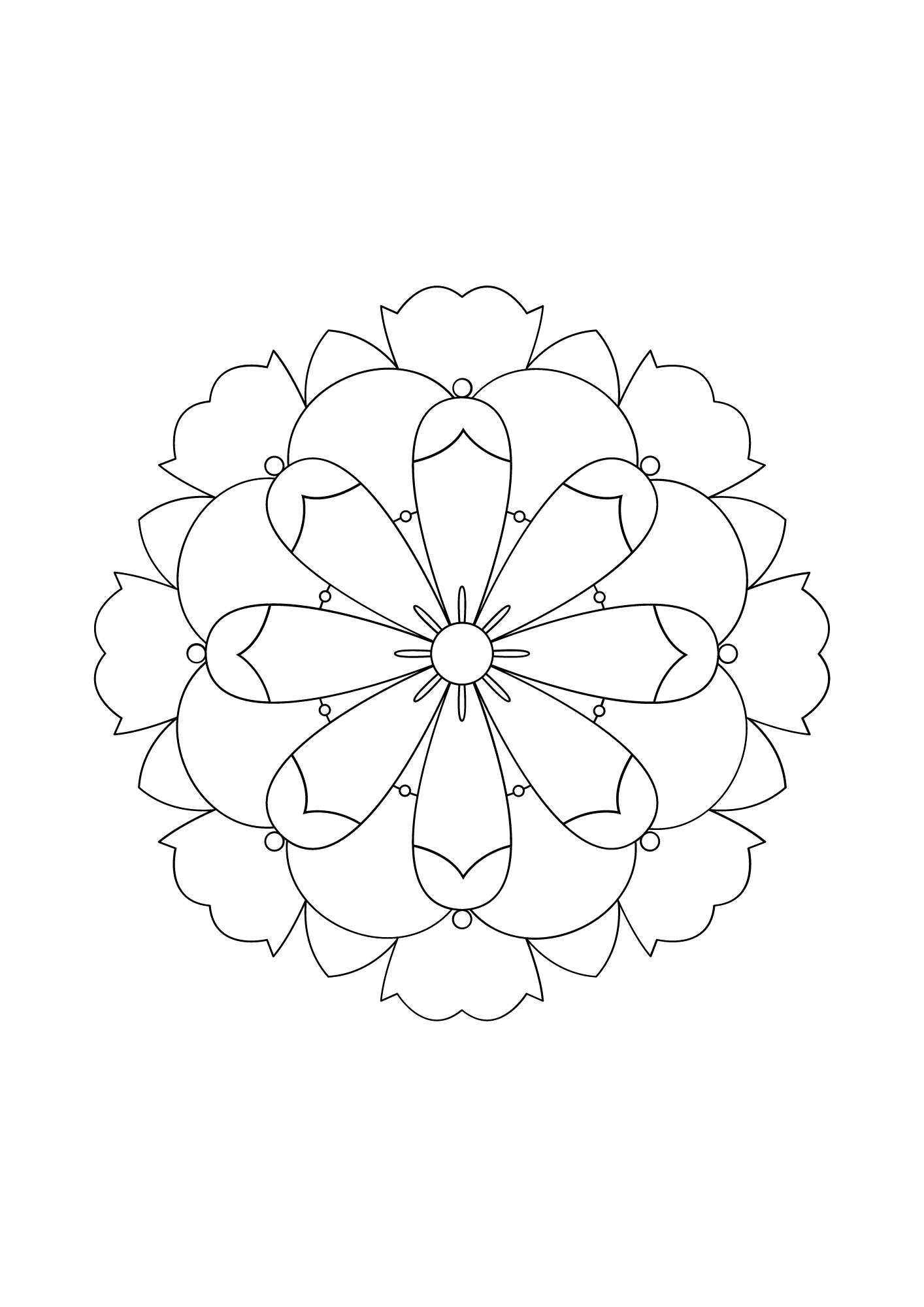 Simple Mandala Coloring Page
