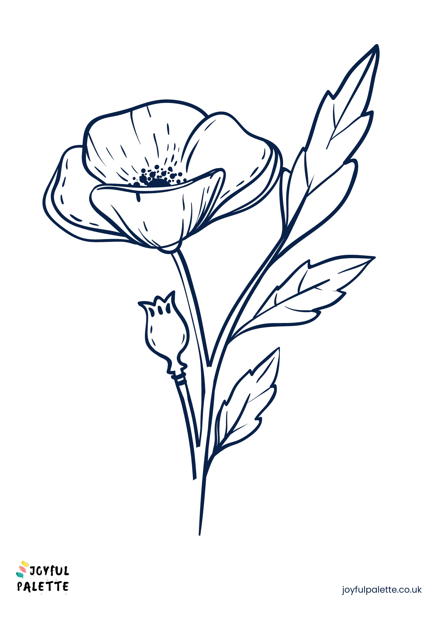 Simple Flower Coloring Page