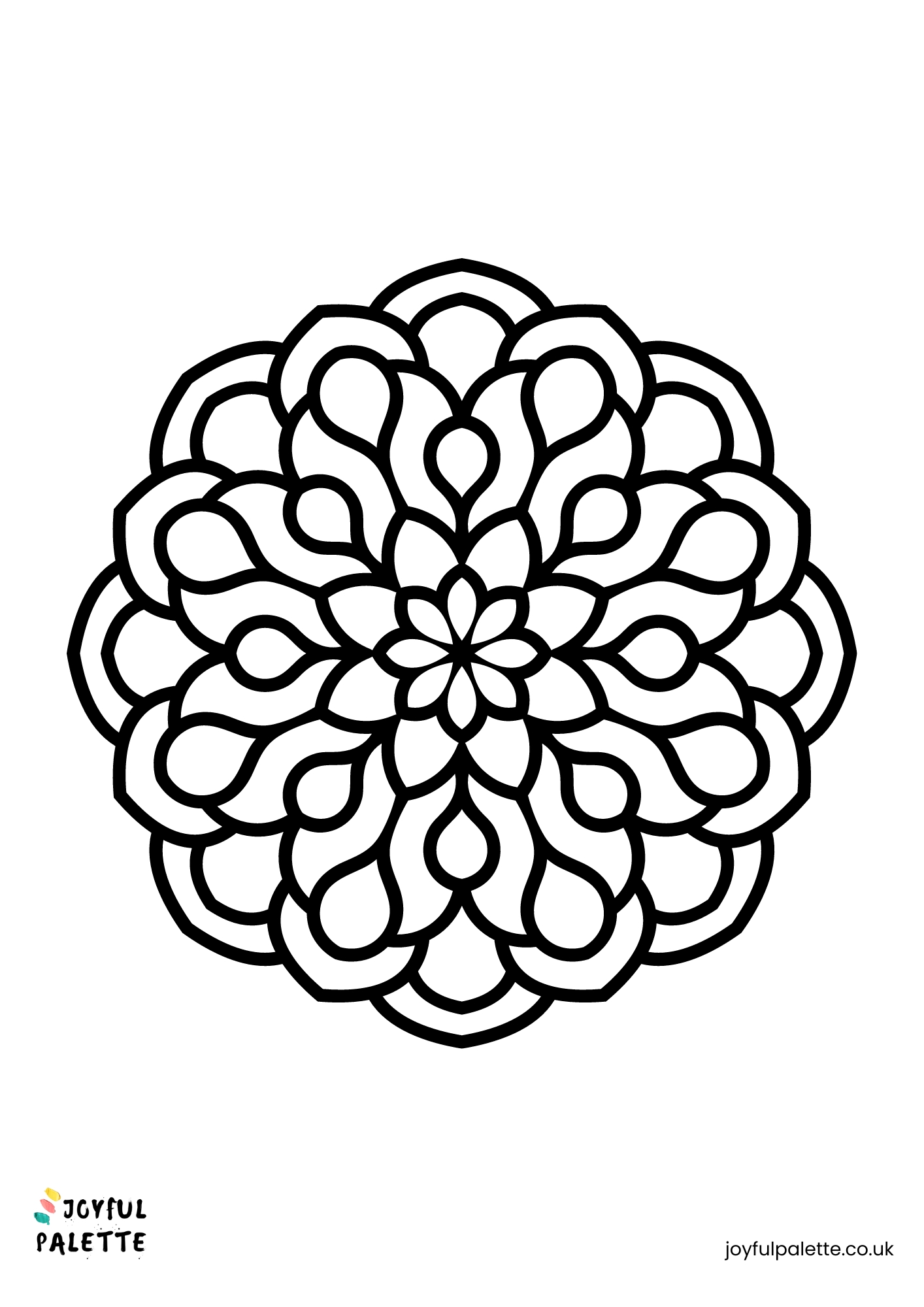 Easy Mandala Coloring Page for Kids