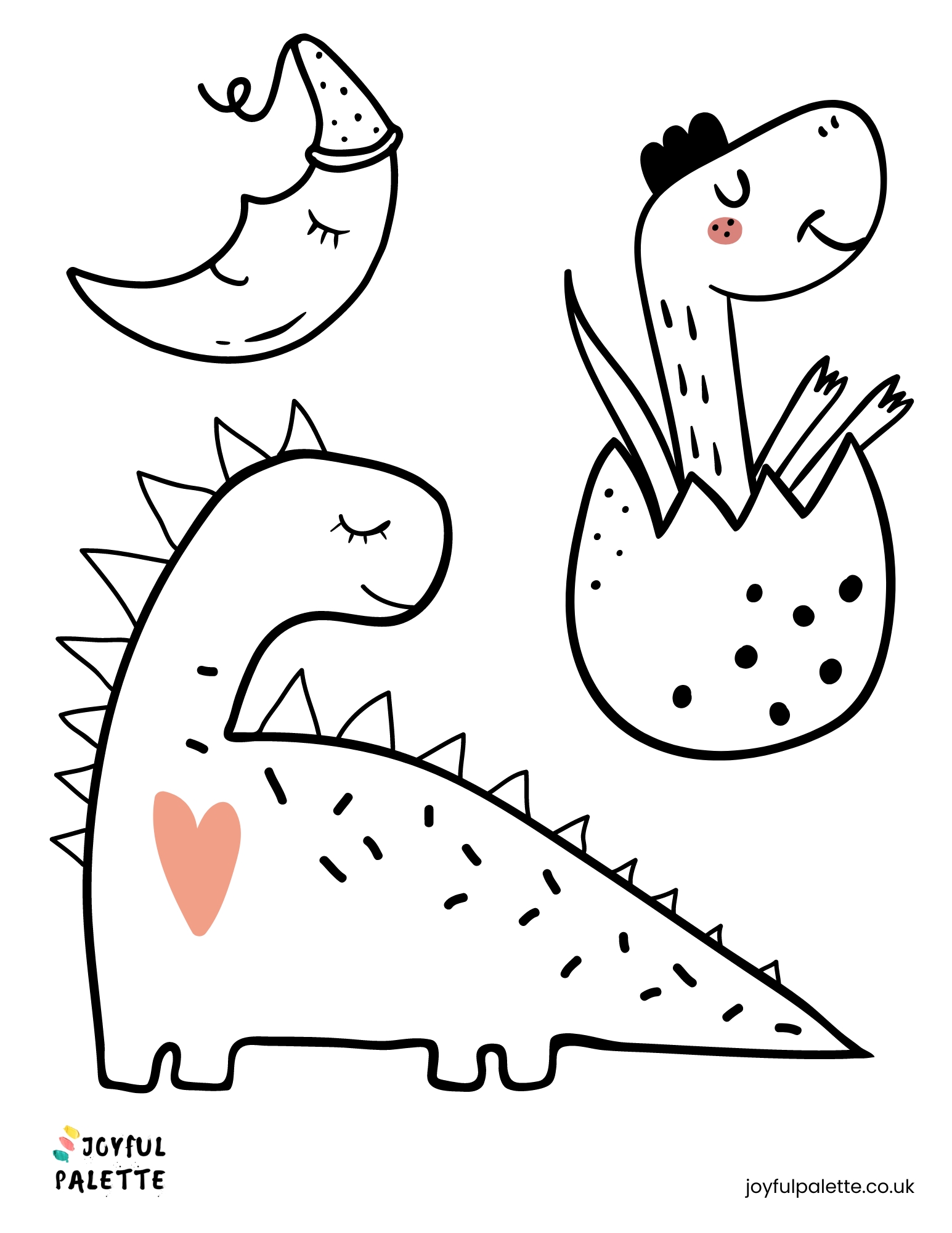 Simple Dinosaur Coloring Pages
