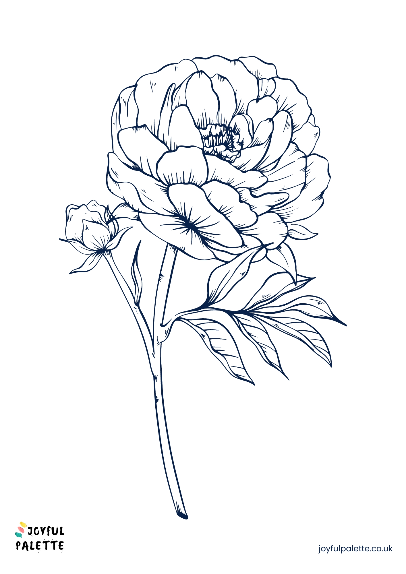 Blooming Rose Coloring Sheet