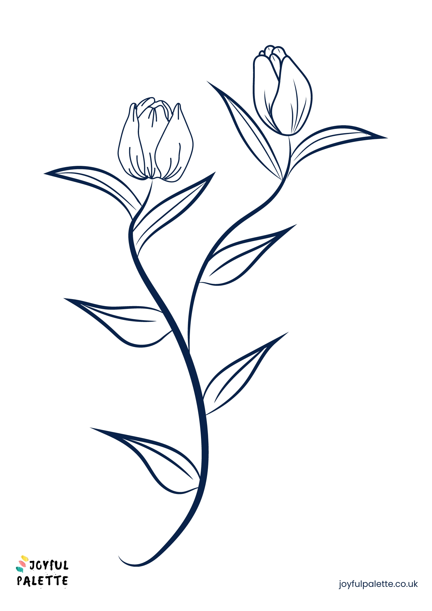 Simple Flower Coloring Page