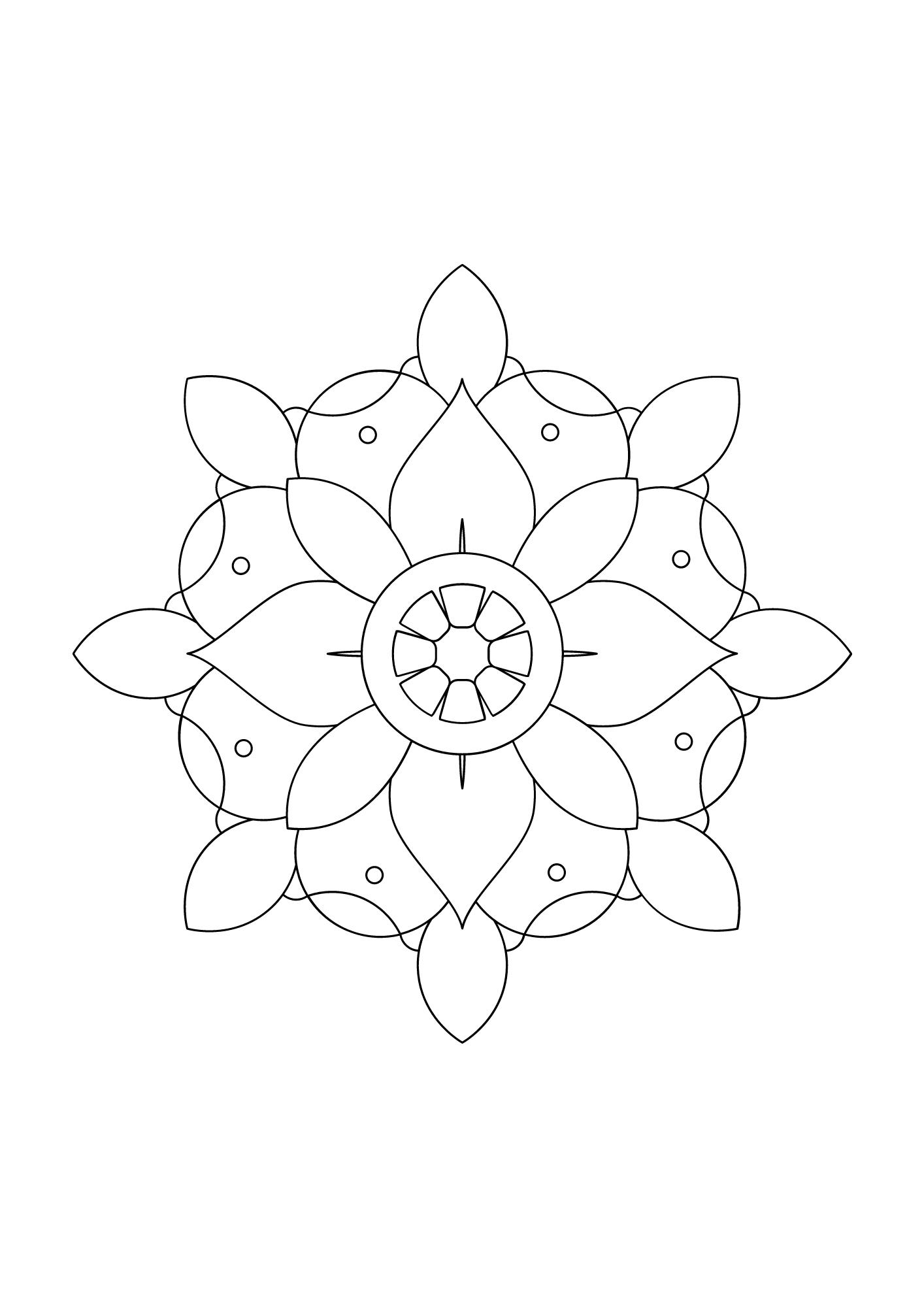 Simple Mandala Coloring Page