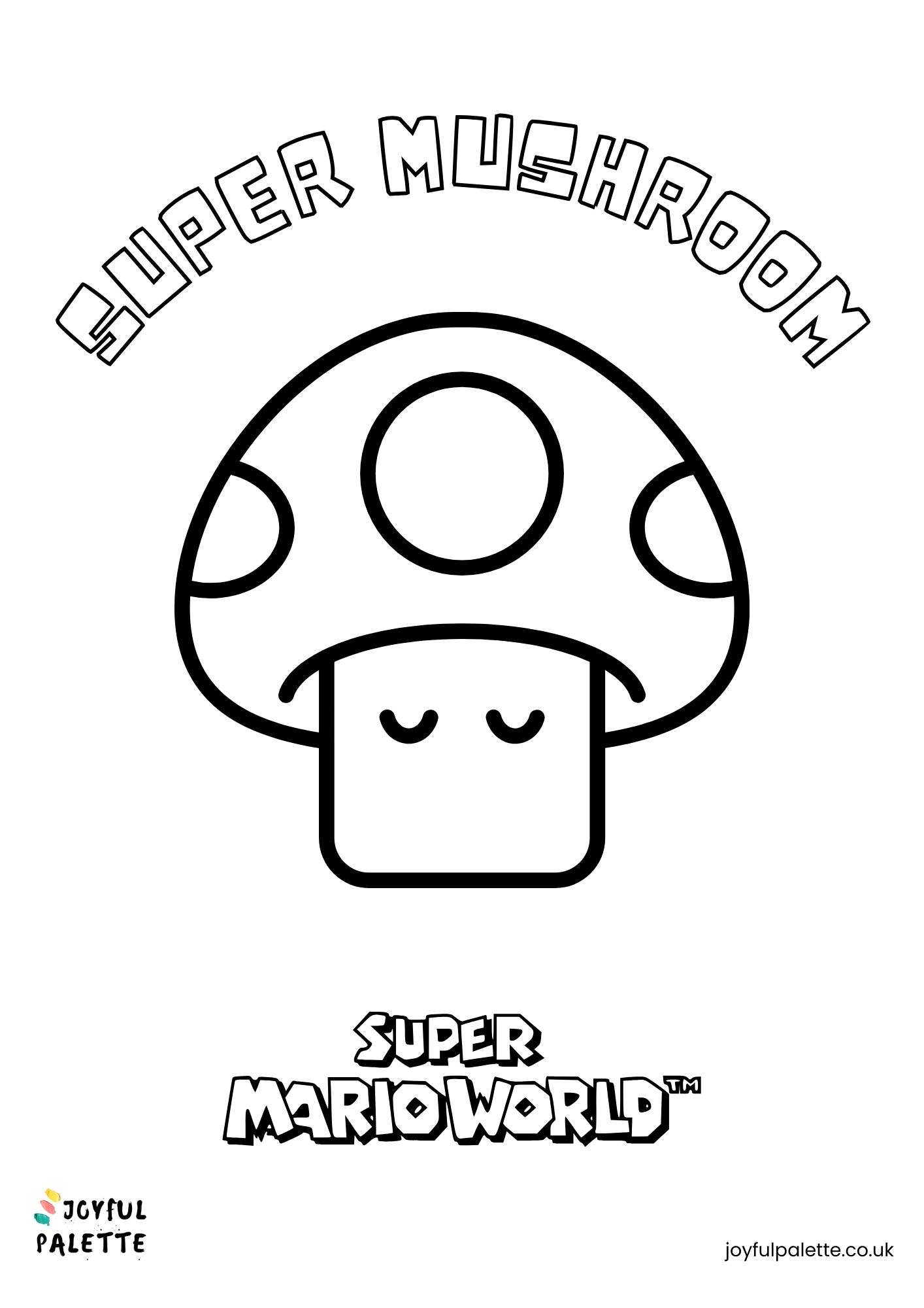 super mushroom coloring