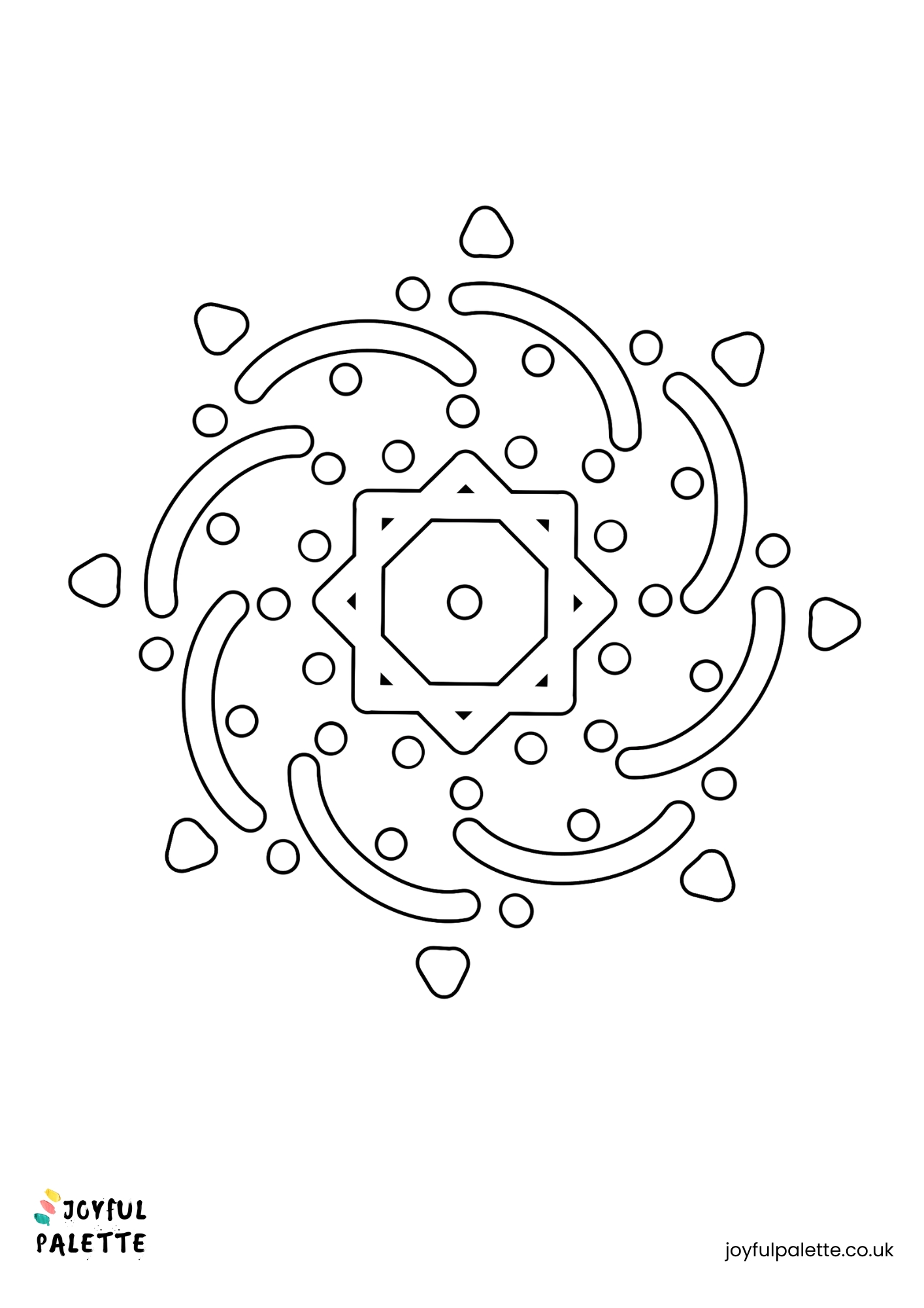 Easy Mandala Coloring Page