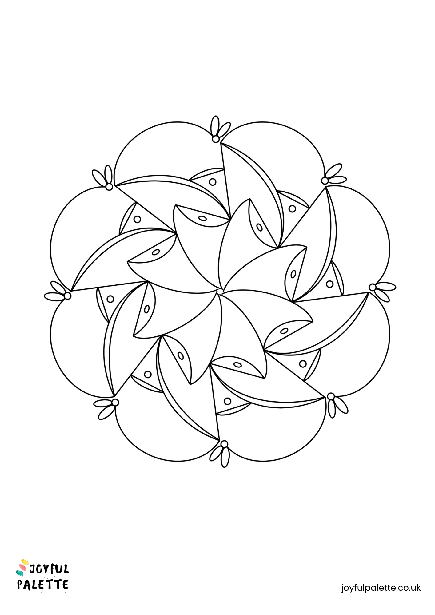 Simple Mandala Coloring for Kids