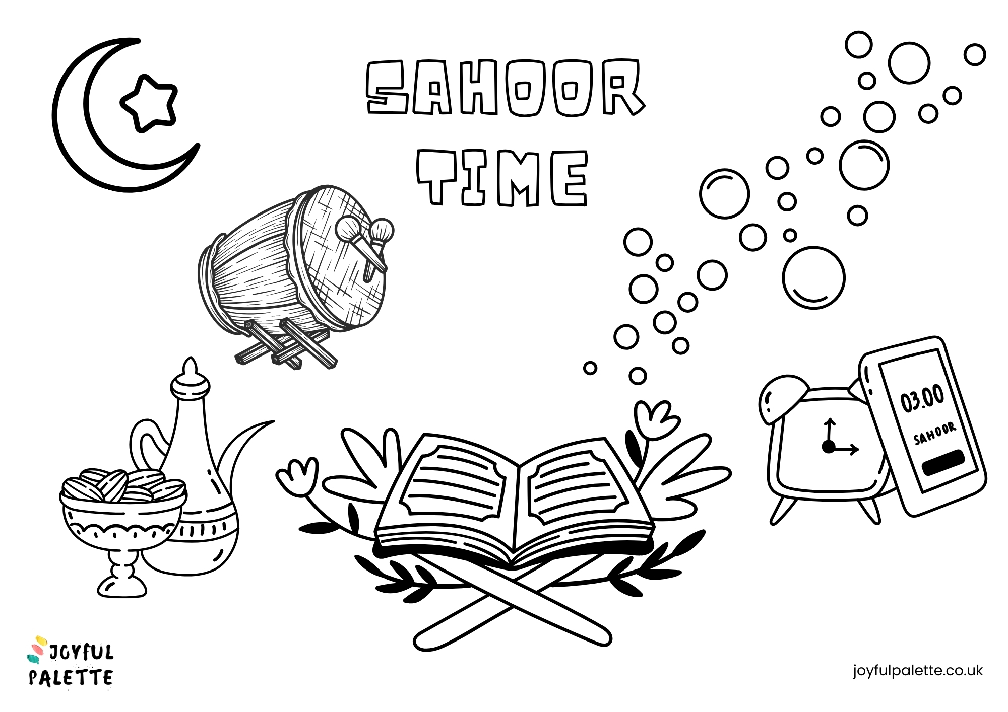 Sahoor Time Coloring Page
