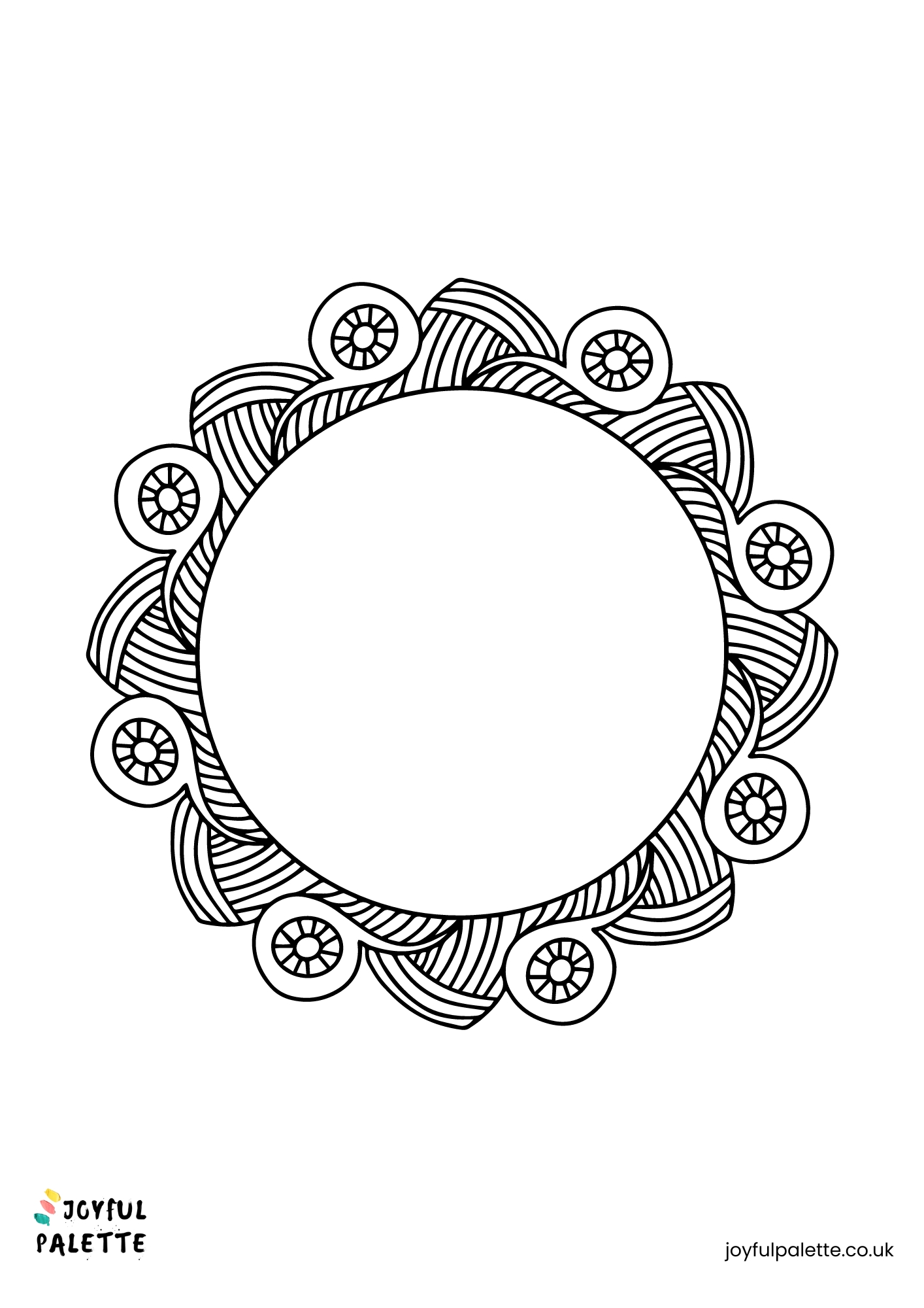 monogram mandala coloring page