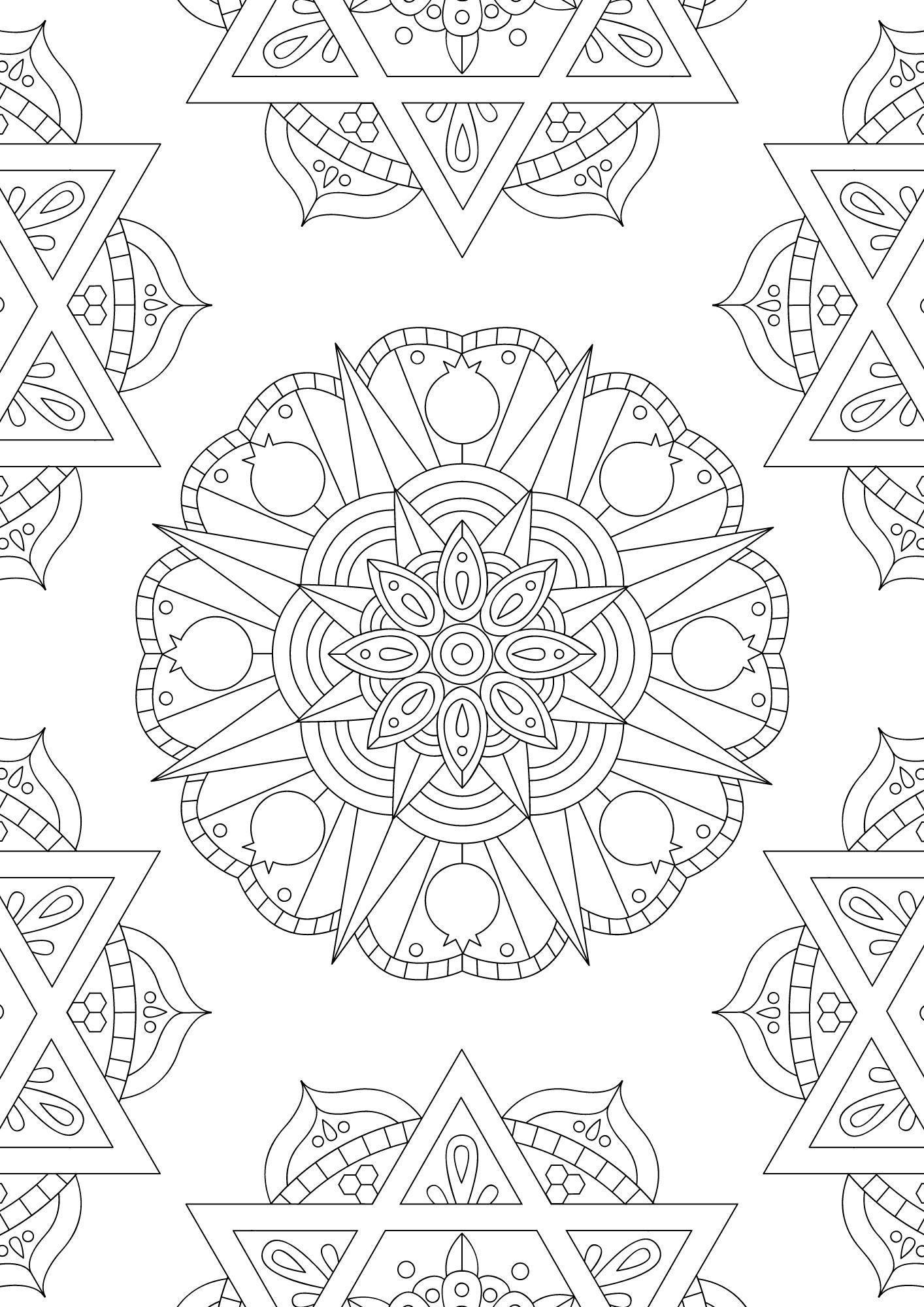 Relaxation Mandala Coloring Sheet