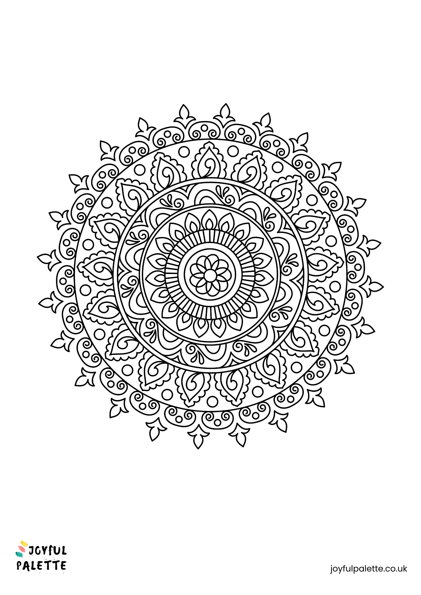 Beautiful Mandala Coloring Page