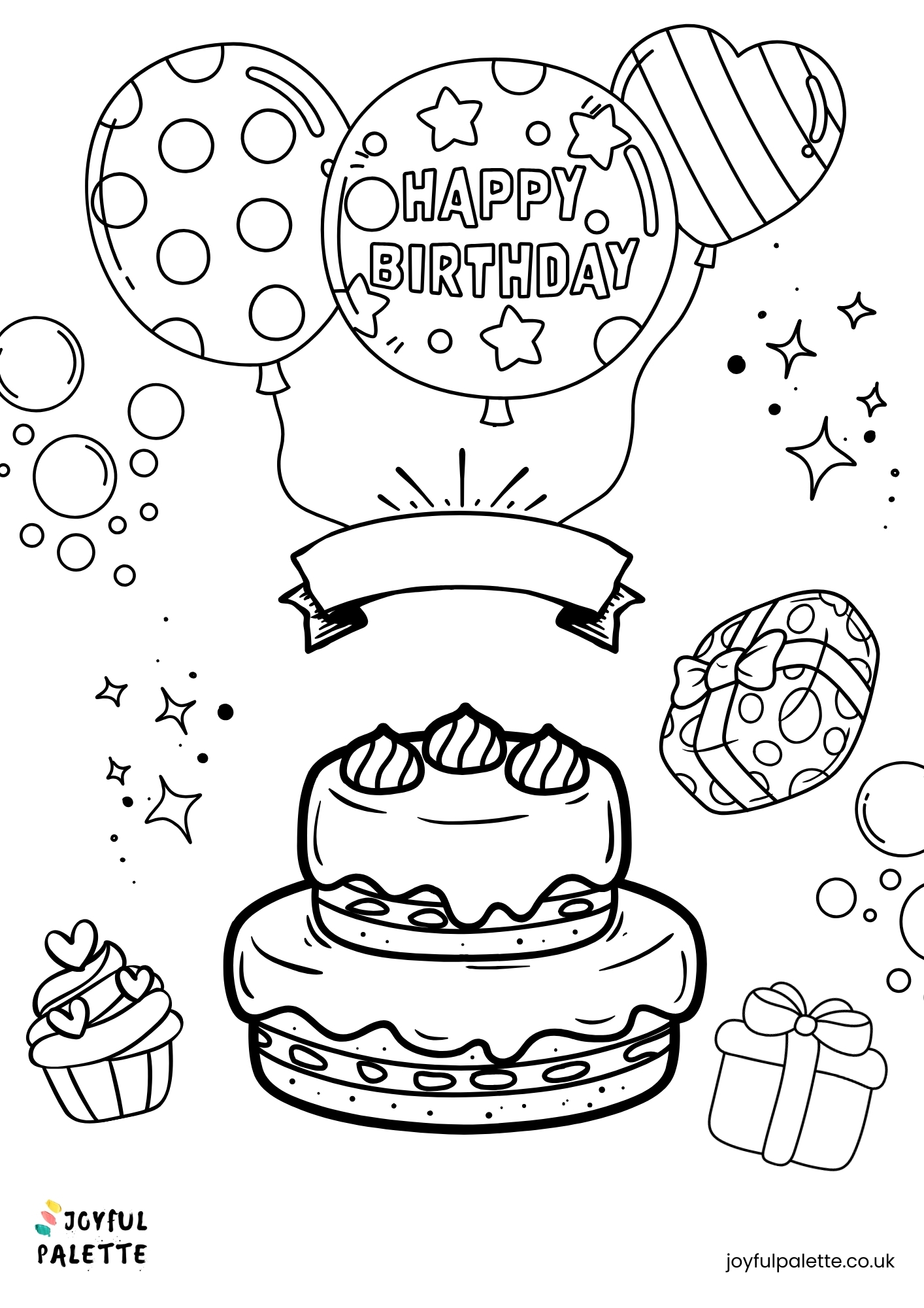 birthday cake coloring pages