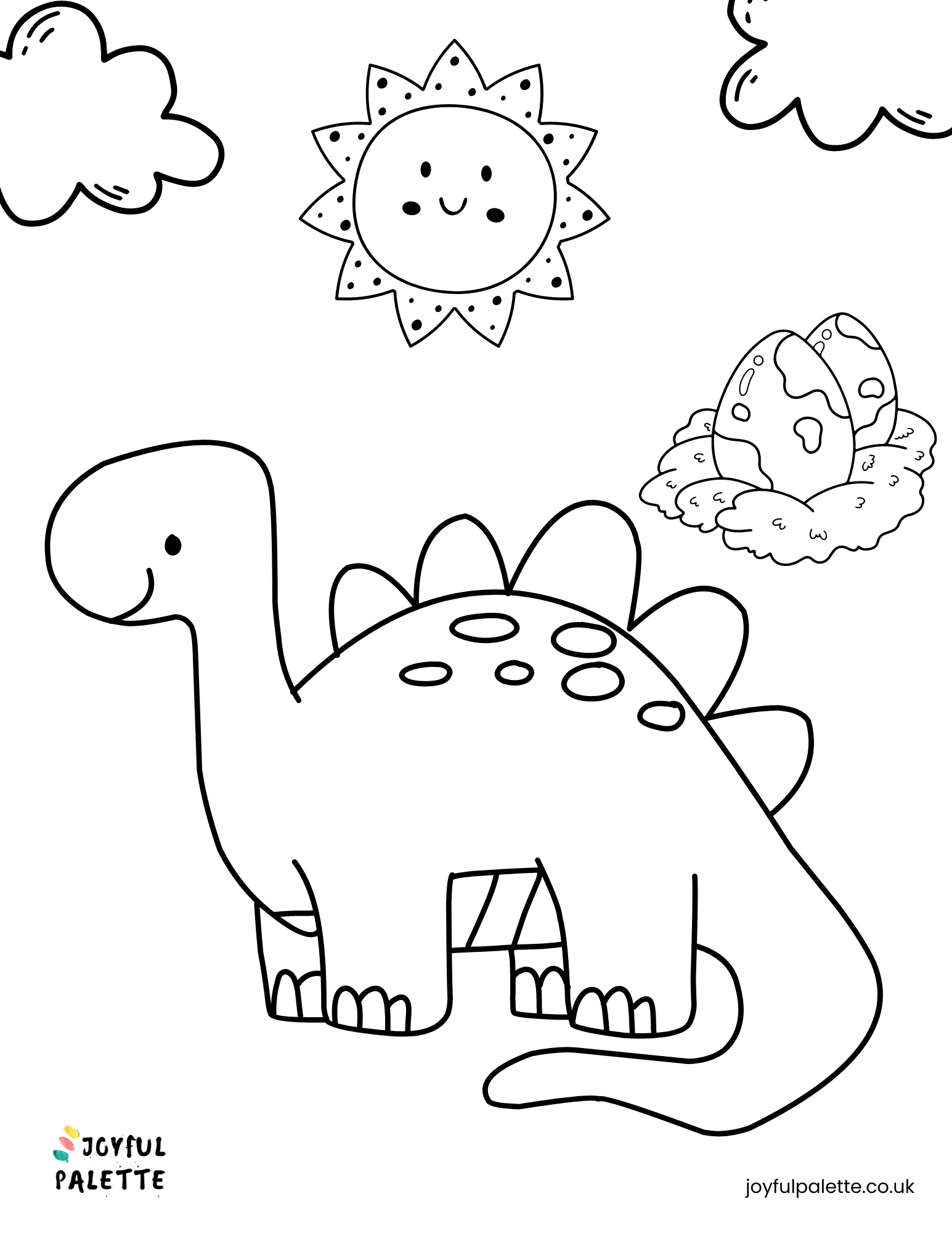 Cute Kawaii Coloring Pages Dino