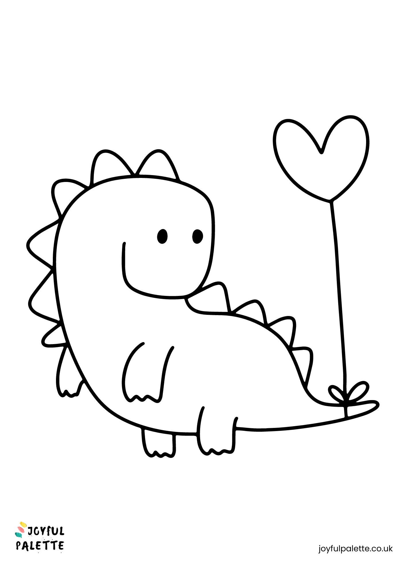 super kawaii cute dinosaur coloring page