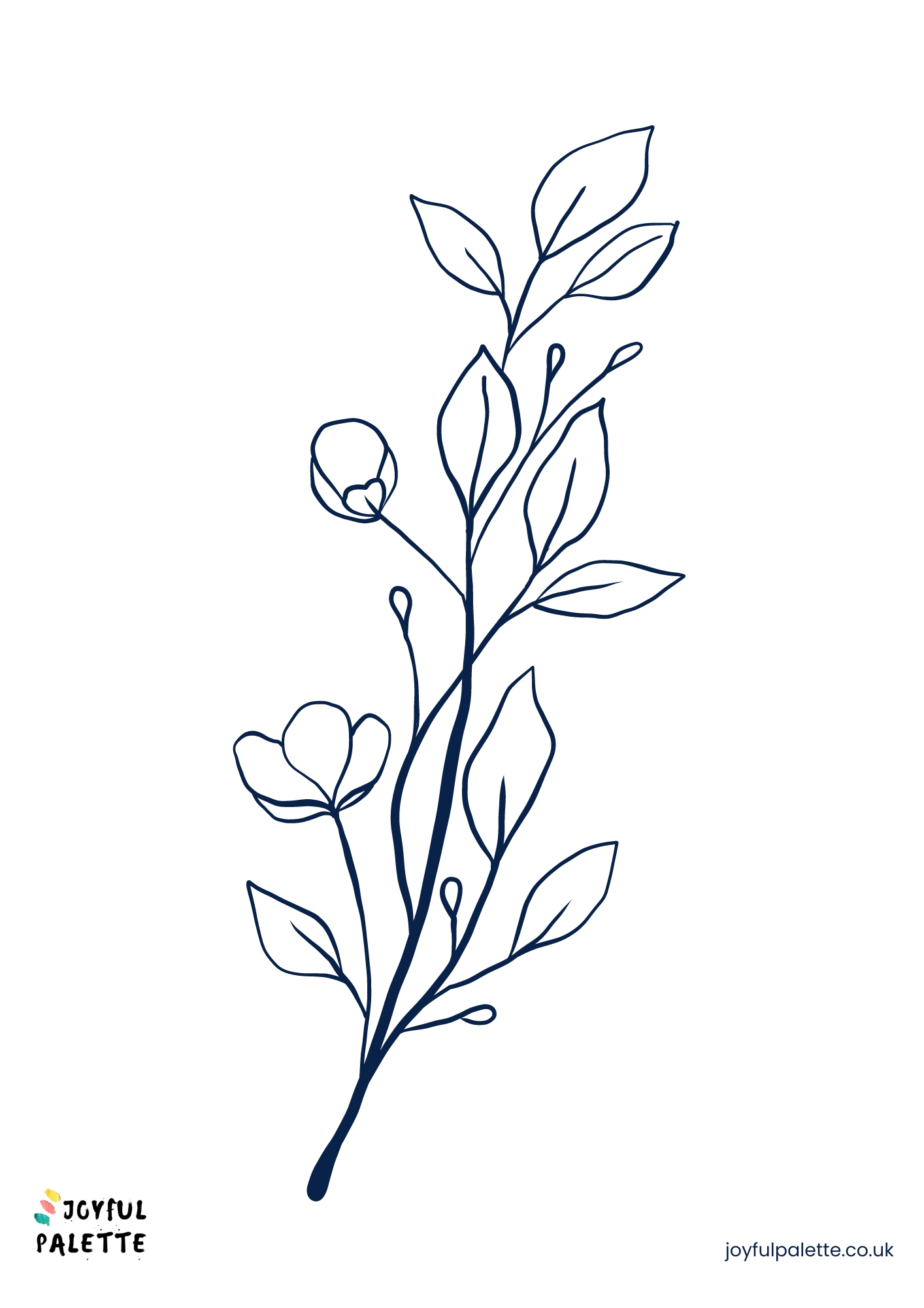 Simple Flower Coloring Page