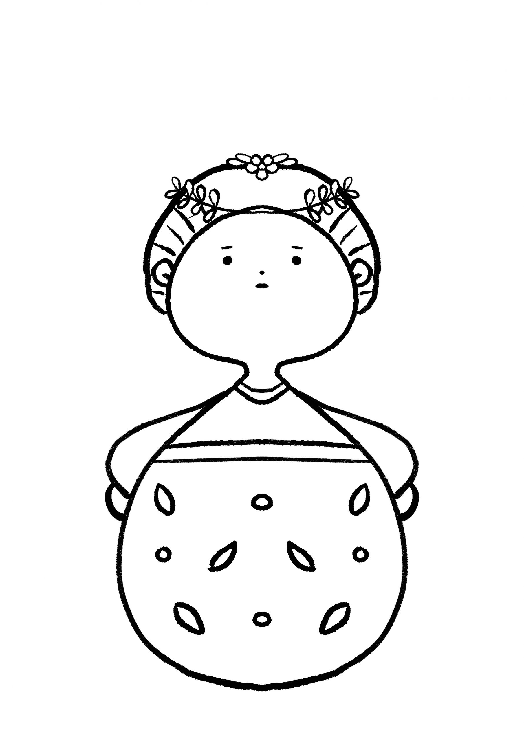 cute girl coloring page