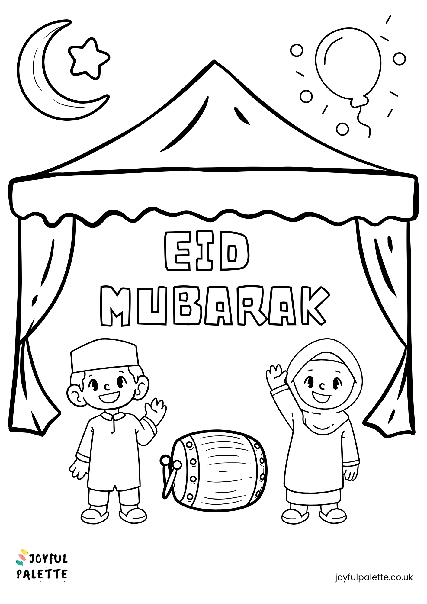 eid mubarak coloring page