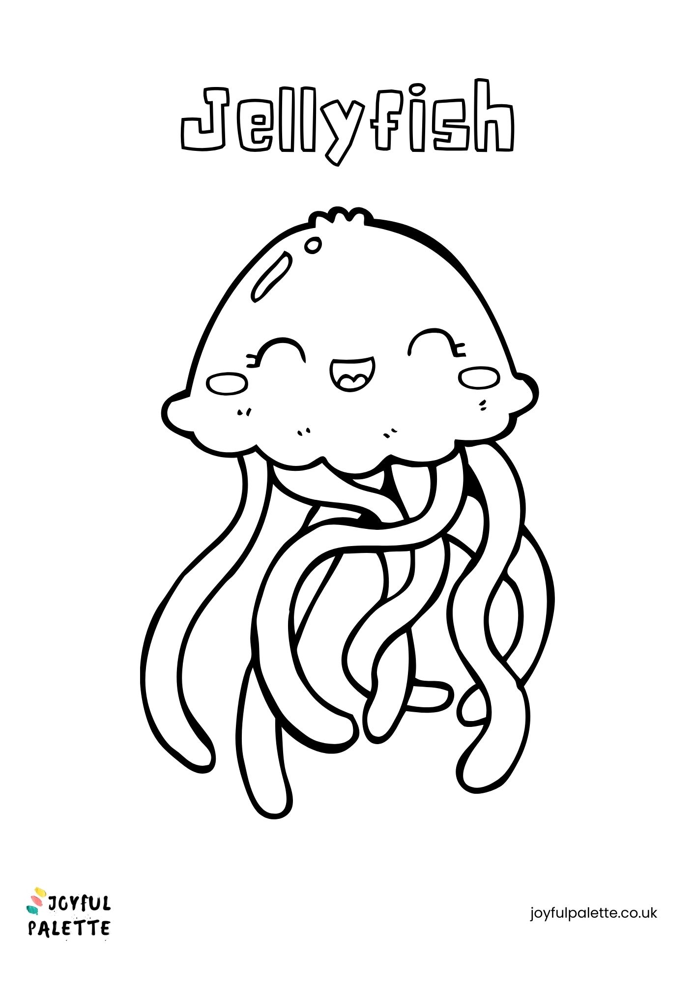 Cute Jellyfish Coloring Page