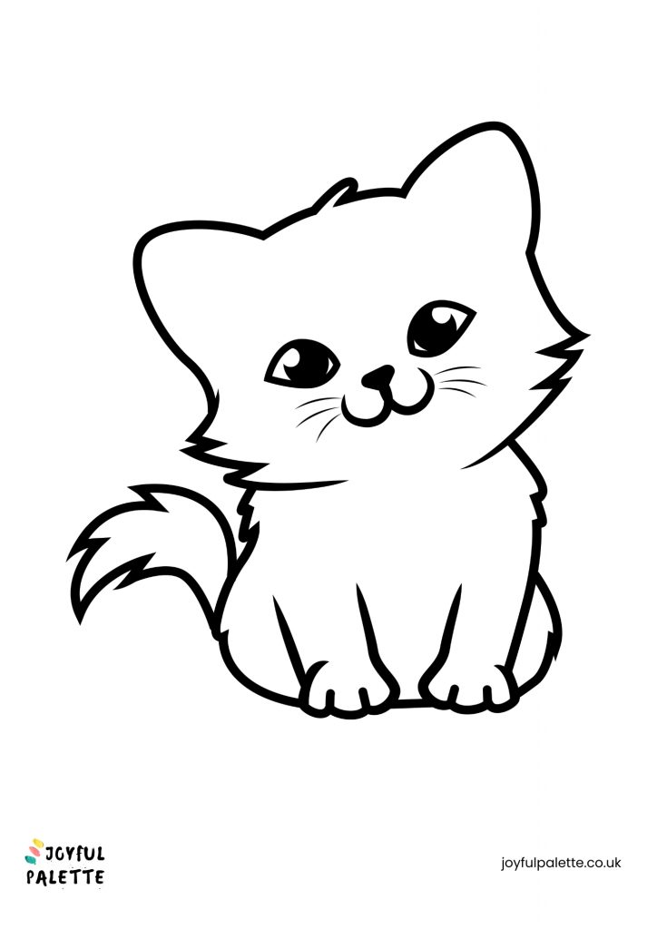 Cute Cat Picture to Color