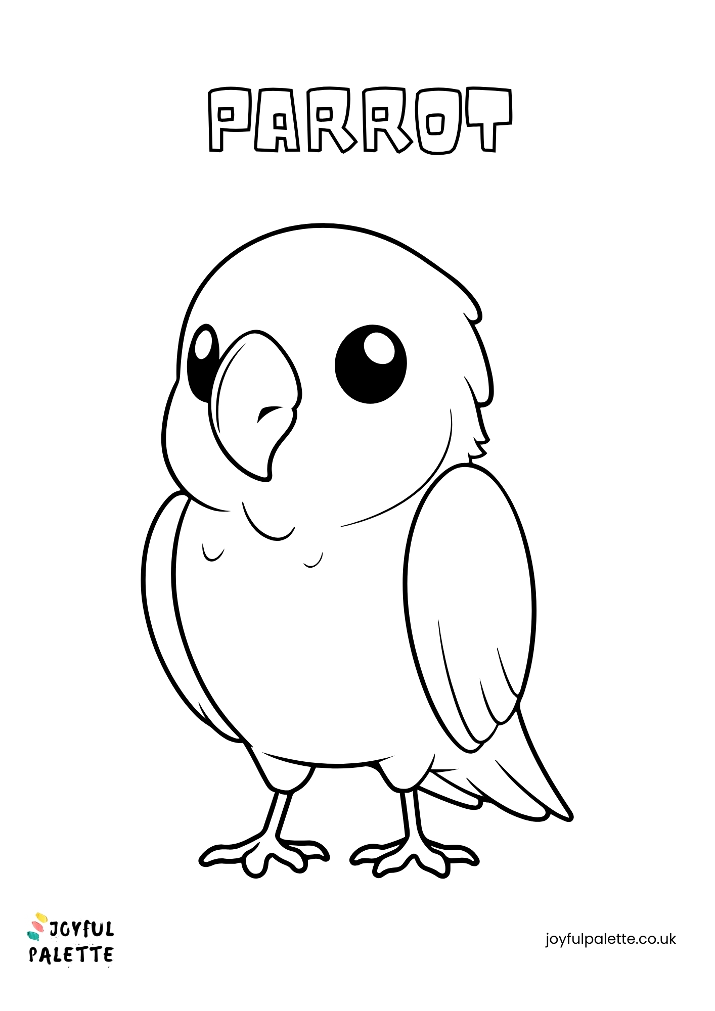 Parrot Coloring Page for Kids